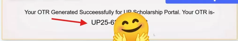 Up Scholarship OTR Registration