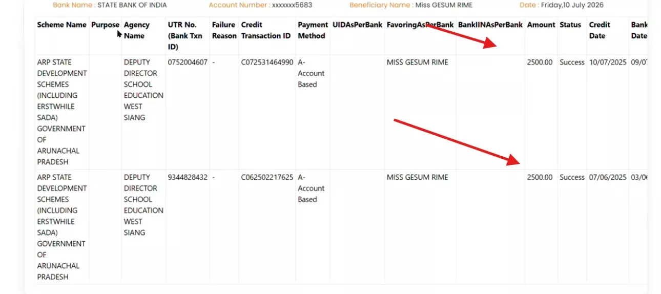 up scholarship status check